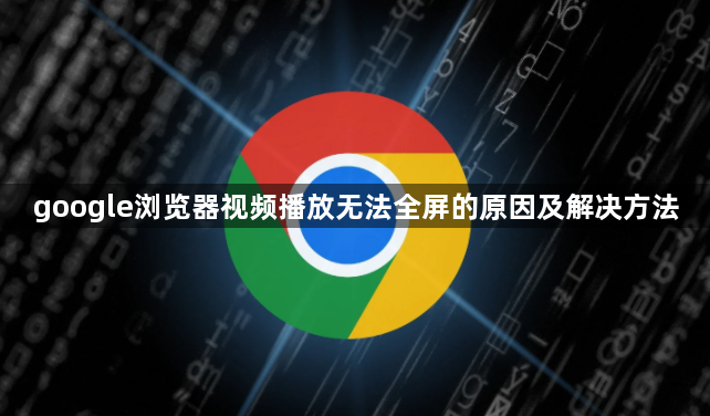 google浏览器视频播放无法全屏的原因及解决方法1