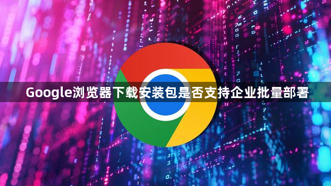 Google浏览器下载安装包是否支持企业批量部署1