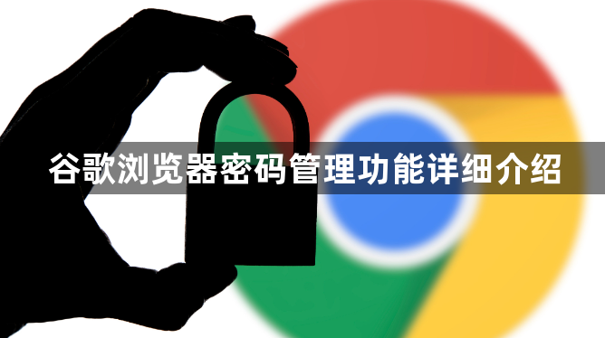 谷歌浏览器密码管理功能详细介绍1