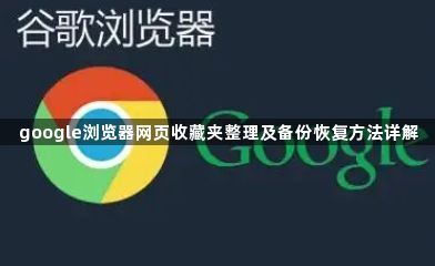google浏览器网页收藏夹整理及备份恢复方法详解1