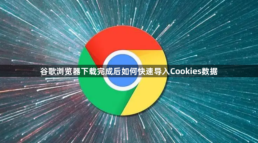 谷歌浏览器下载完成后如何快速导入Cookies数据1