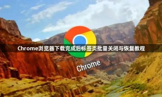 Chrome浏览器下载完成后标签页批量关闭与恢复教程1