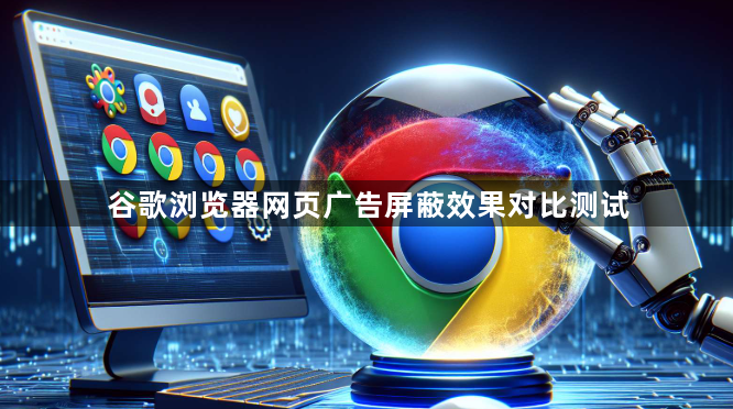 谷歌浏览器网页广告屏蔽效果对比测试1