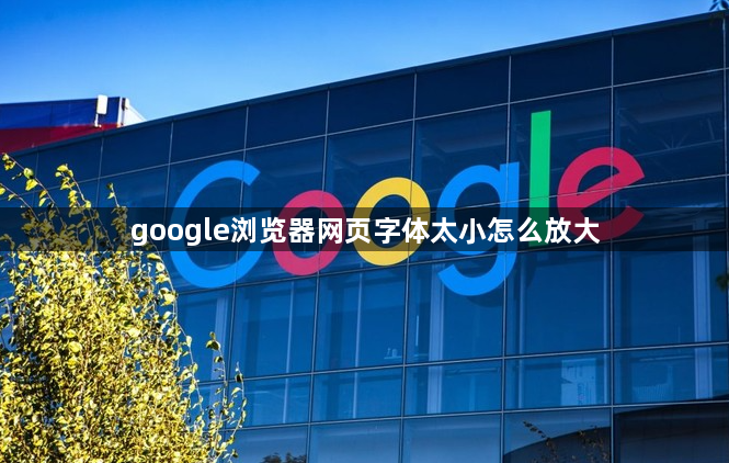 google浏览器网页字体太小怎么放大1