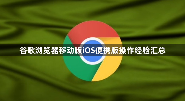谷歌浏览器移动版iOS便携版操作经验汇总1
