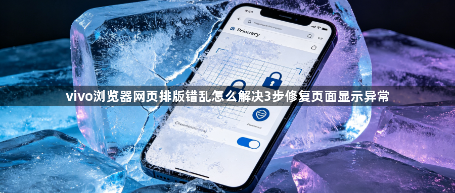 vivo浏览器网页排版错乱怎么解决3步修复页面显示异常1