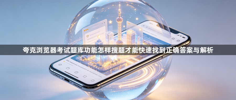 夸克浏览器考试题库功能怎样搜题才能快速找到正确答案与解析1