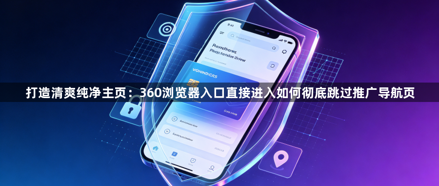 打造清爽纯净主页：360浏览器入口直接进入如何彻底跳过推广导航页1