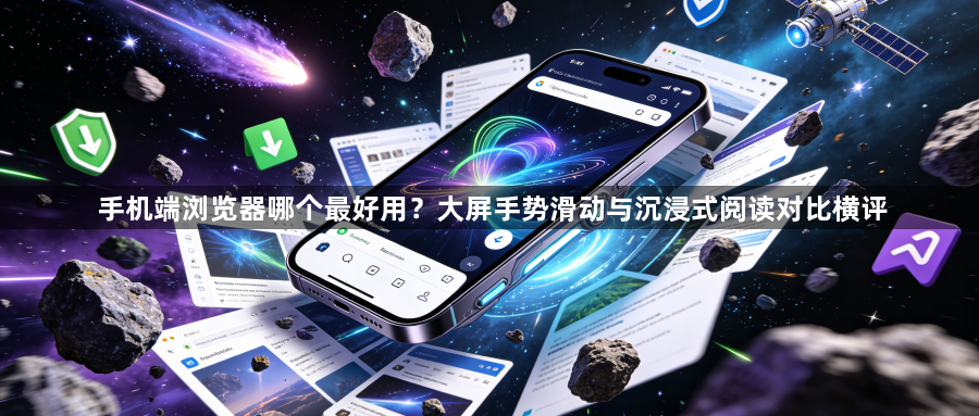 手机端浏览器哪个最好用？大屏手势滑动与沉浸式阅读对比横评1