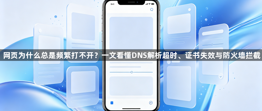 网页为什么总是频繁打不开？一文看懂DNS解析超时、证书失效与防火墙拦截1