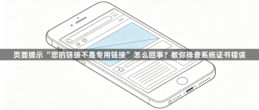 页面提示“您的链接不是专用链接”怎么回事？教你排查系统证书错误1
