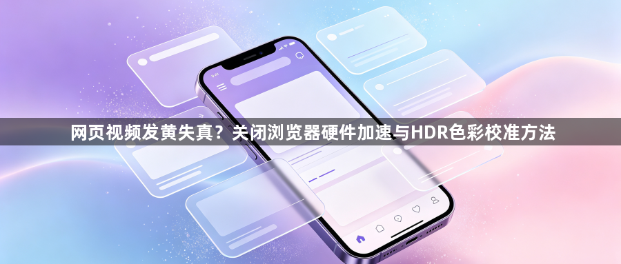网页视频发黄失真?关闭浏览器硬件加速与HDR色彩校准方法1