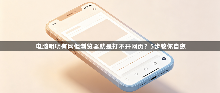 电脑明明有网但浏览器就是打不开网页？5步教你自愈1