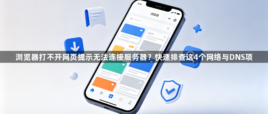 浏览器打不开网页提示无法连接服务器？快速排查这4个网络与DNS项1