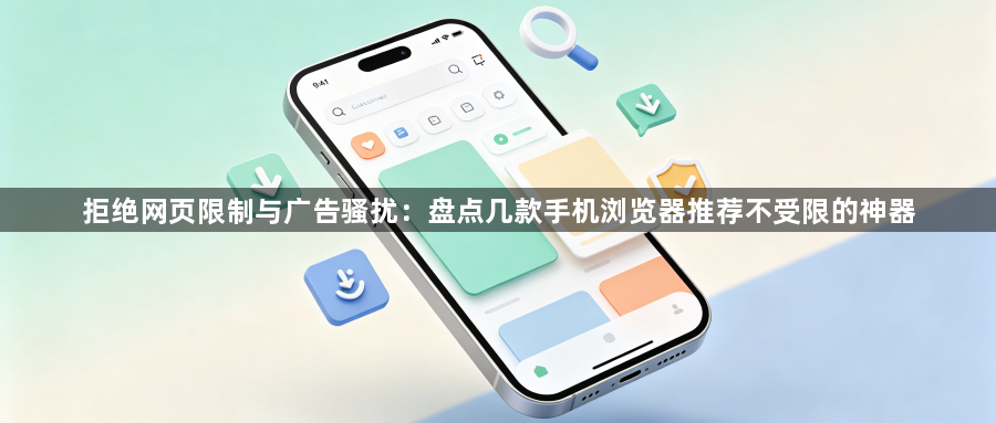 拒绝网页限制与广告骚扰:盘点几款手机浏览器推荐不受限的神器1