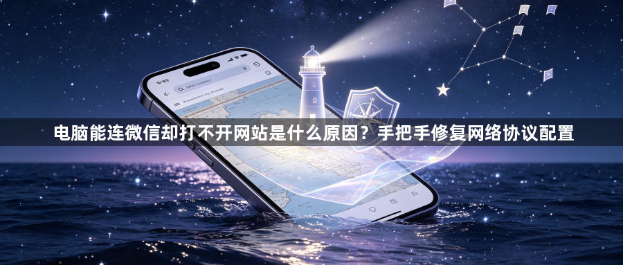 电脑能连微信却打不开网站是什么原因？手把手修复网络协议配置1