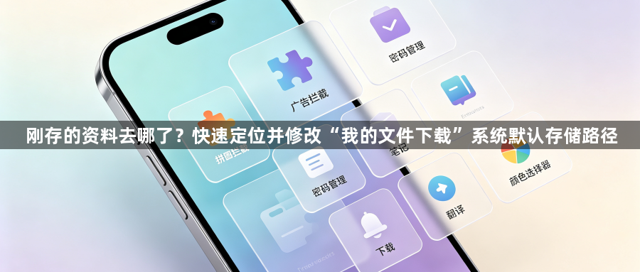 刚存的资料去哪了？快速定位并修改“我的文件下载”系统默认存储路径1