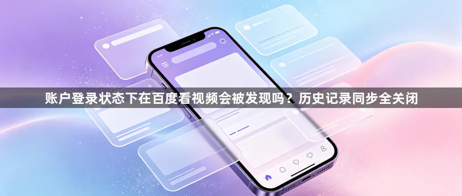 账户登录状态下在百度看视频会被发现吗？历史记录同步全关闭1