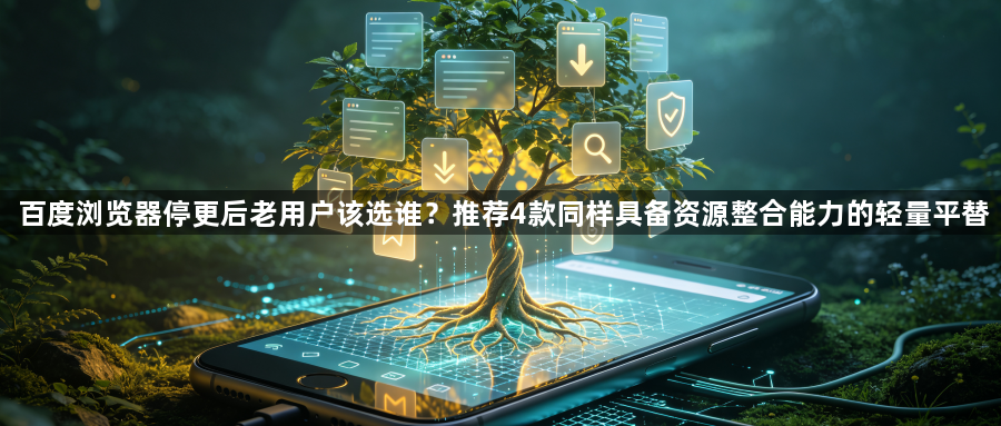 百度浏览器停更后老用户该选谁？推荐4款同样具备资源整合能力的轻量平替1