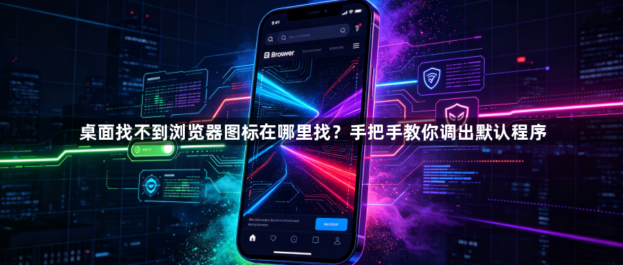 桌面找不到浏览器图标在哪里找?手把手教你调出默认程序1