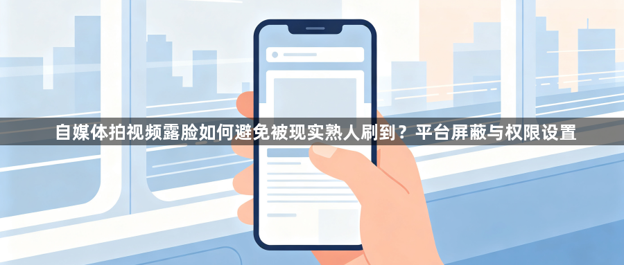自媒体拍视频露脸如何避免被现实熟人刷到？平台屏蔽与权限设置1