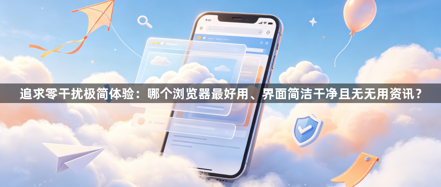 追求零干扰极简体验：哪个浏览器最好用、界面简洁干净且无无用资讯？1